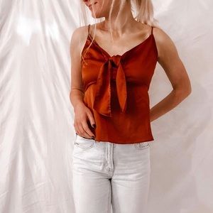 Abercrombie & Fitch silk rust tie tank